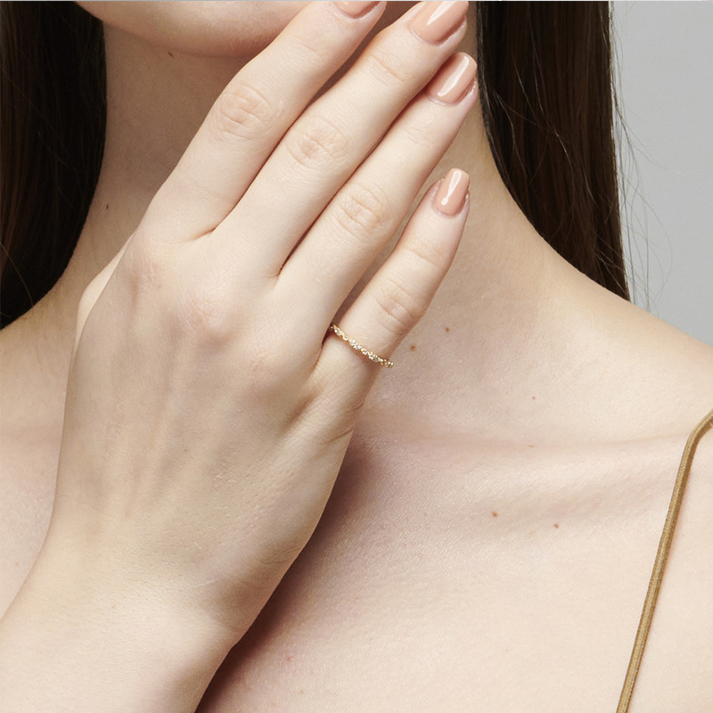 Vintage Overlay Ring Embossed Female Ring