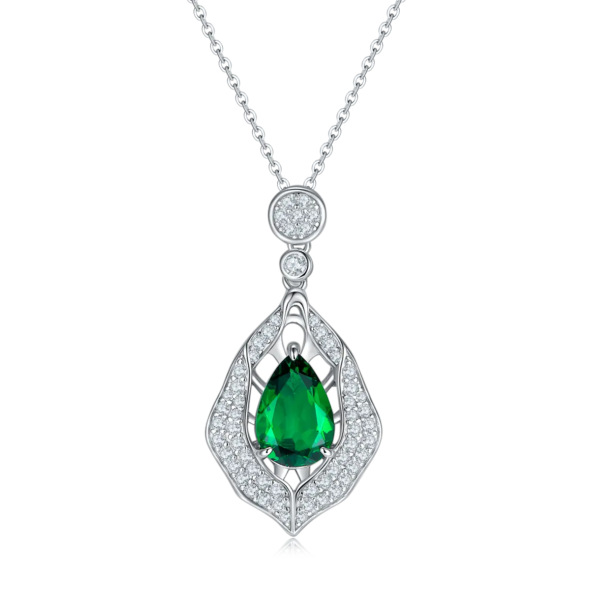 S925 Silver 5.4g Platinum Plated 4ct Lab-Created
