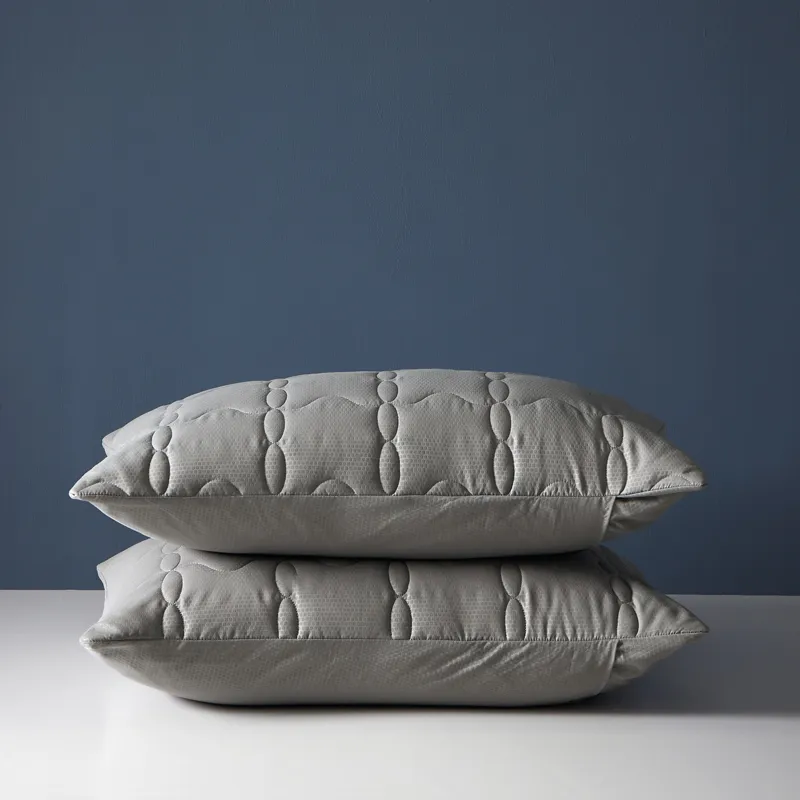 Antibacterial Pillow Protection Cover Quilted Anti - Grey
