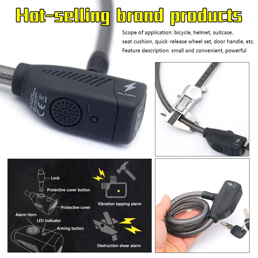 Bar Lock Wire Cable Alarm Lock Siren