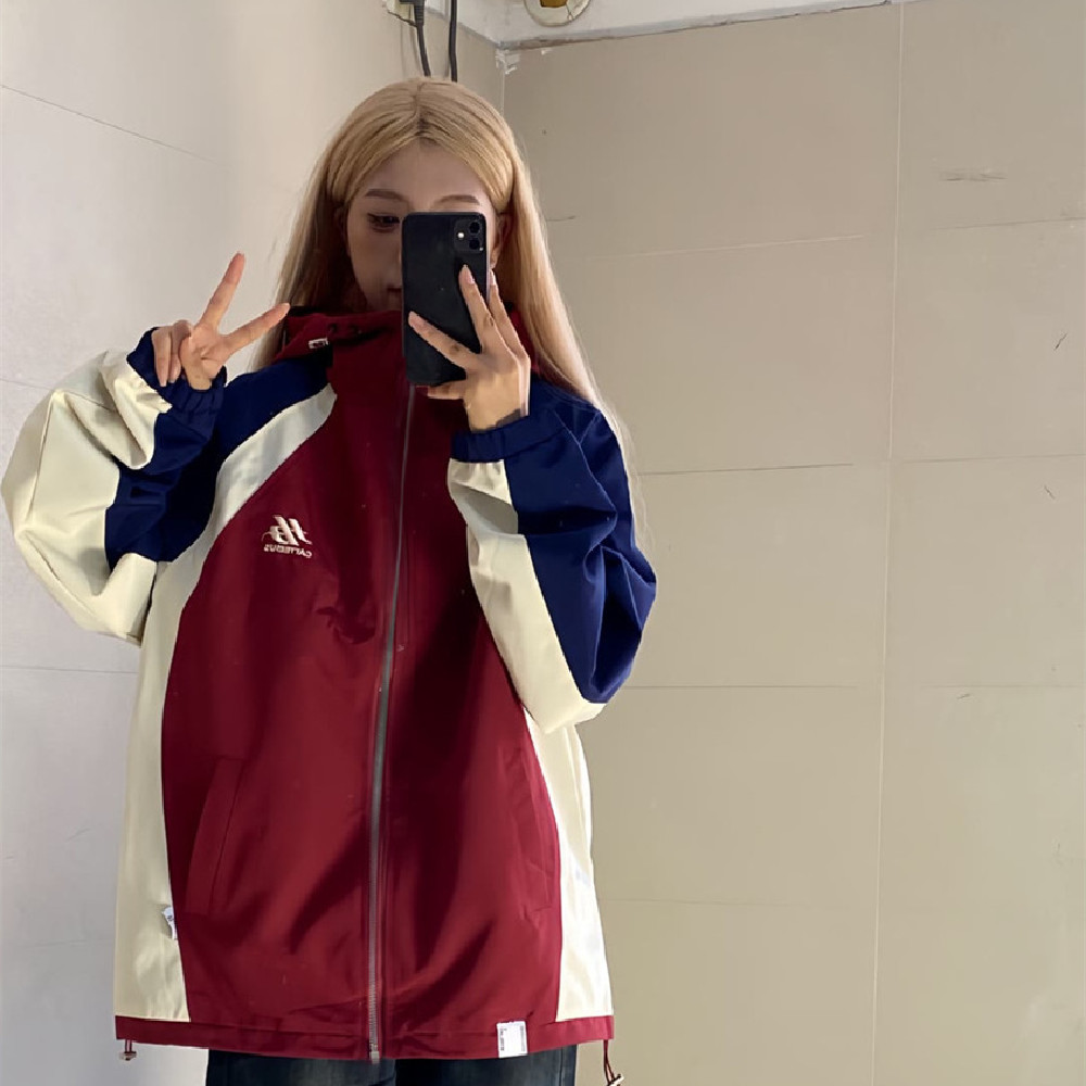 Women's American Color Matching Shell Jacket - Image 9