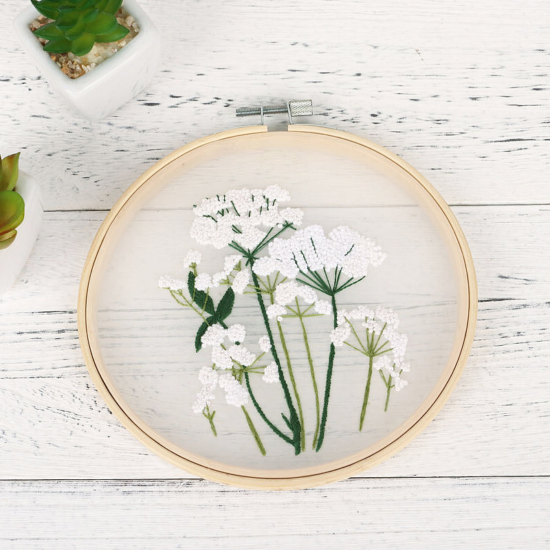 Flying Transparent Yarn Embroidery Diy Hand Embroidery Material Kit Needle And… — image 1