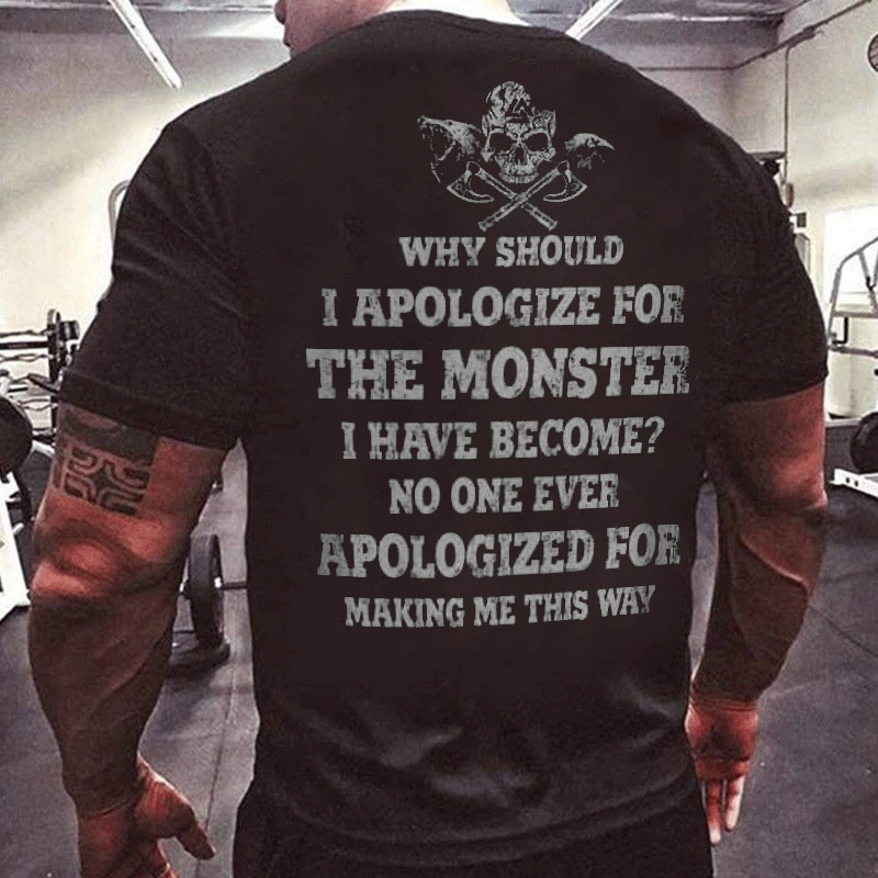 Letter Print Loose Men's T-Shirt Casual