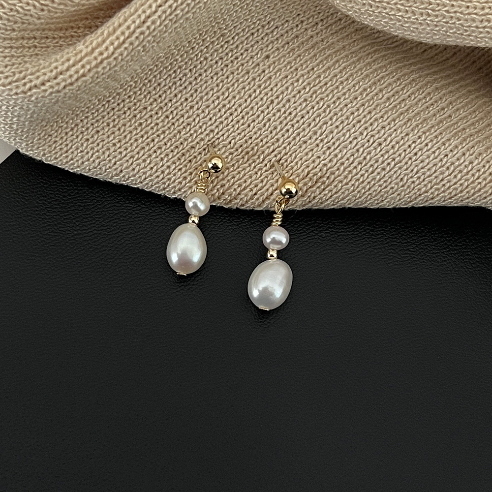 Natural Freshwater Pearl Studs Earrings Ear Accessories