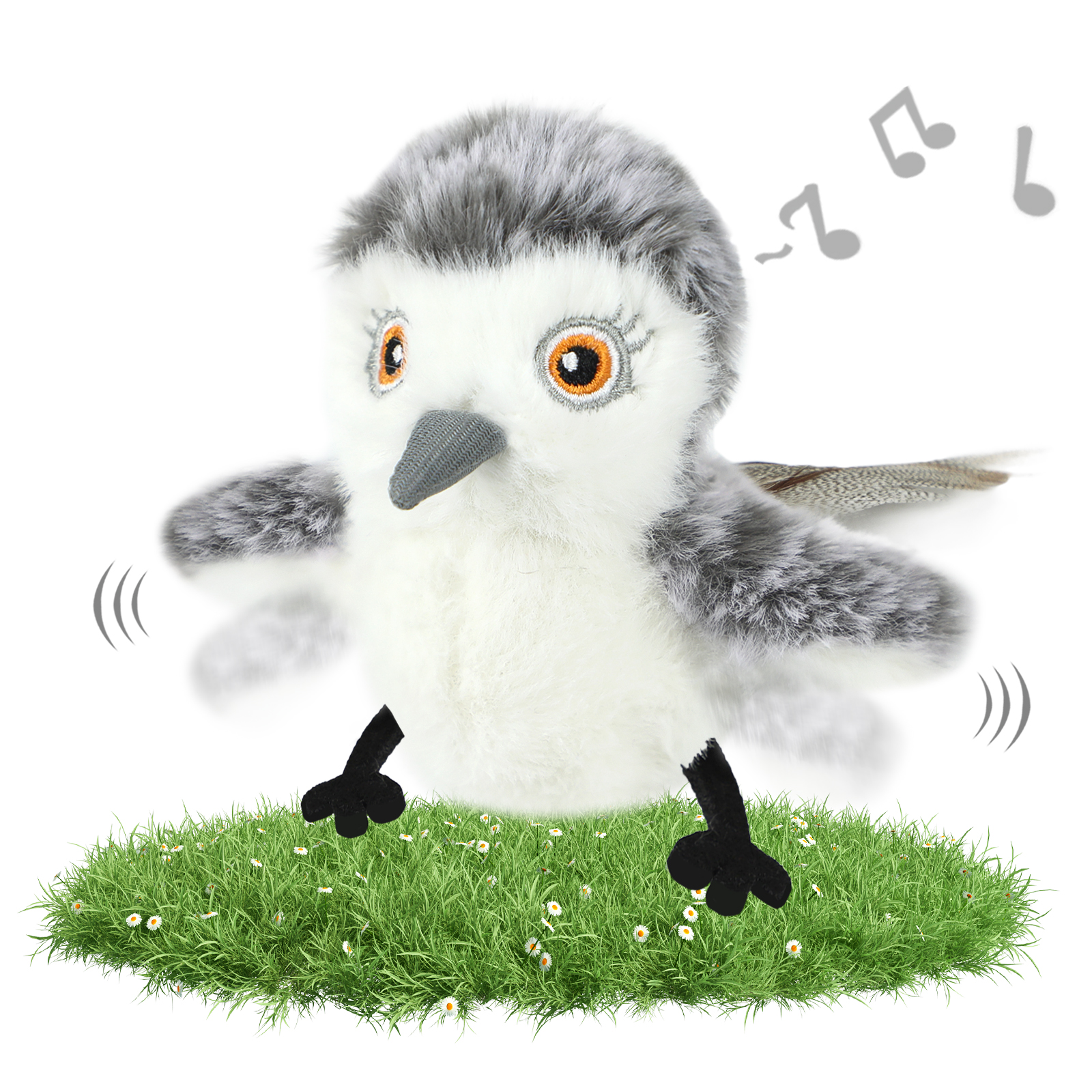 Cat Toys Flapping Bird - Interactive Catnip Toys For Cats, Realistic Plush Simulation Chirping Bird Cat Toy, Rechargeable & Washable, Perfect Cat Toy For Cats Kittens To Bite, Chew And Kick - Image 1