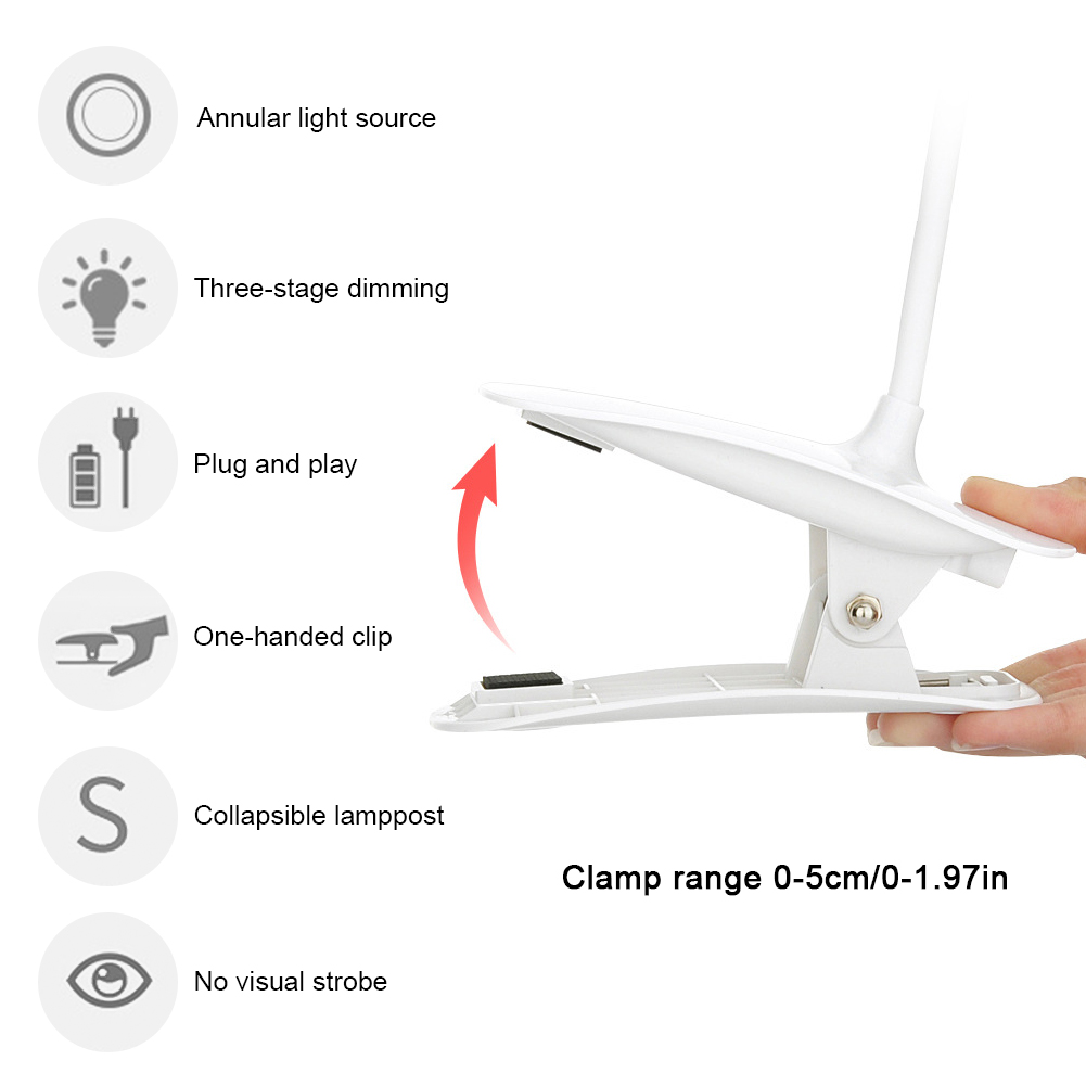 Title 7, Lampe de lecture LED sur pied flexible pour bur...