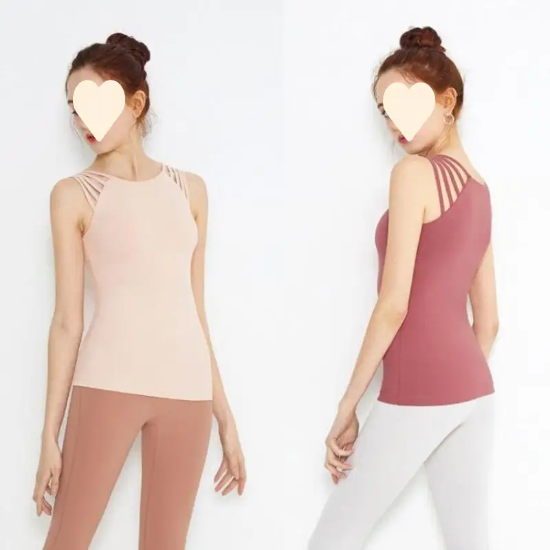 Elastic Slimming Yoga Jacket Vest Women's Sexy Multi-shoulder