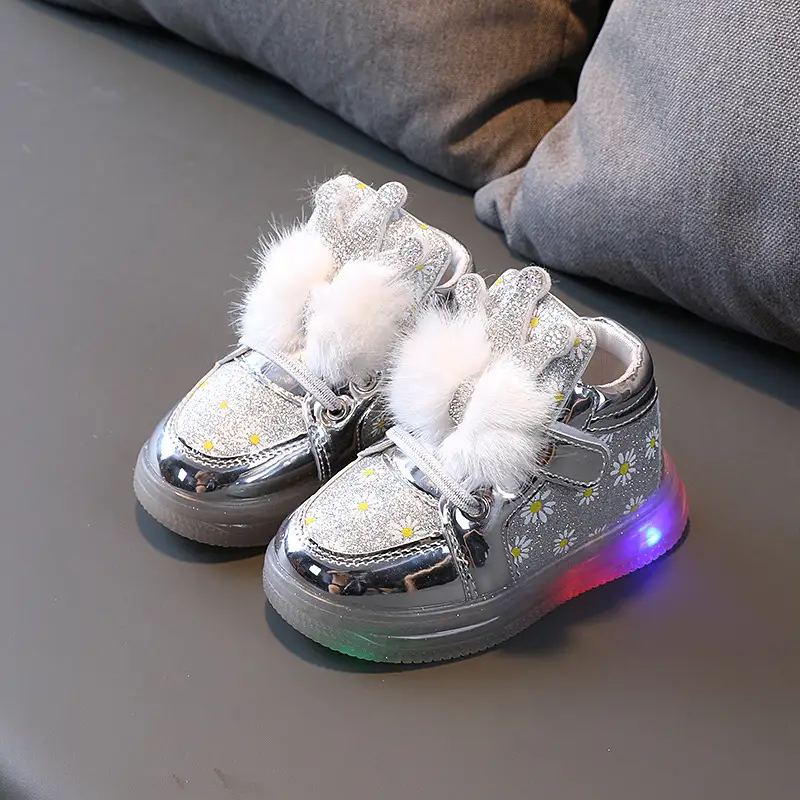 Autumn Winter Children's Glossy Sneakers