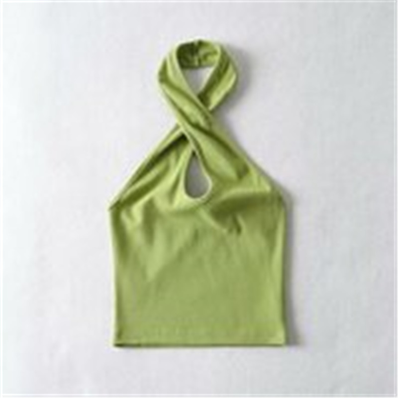 Hollow Hanging Neck Thread Slim Slimming Vest