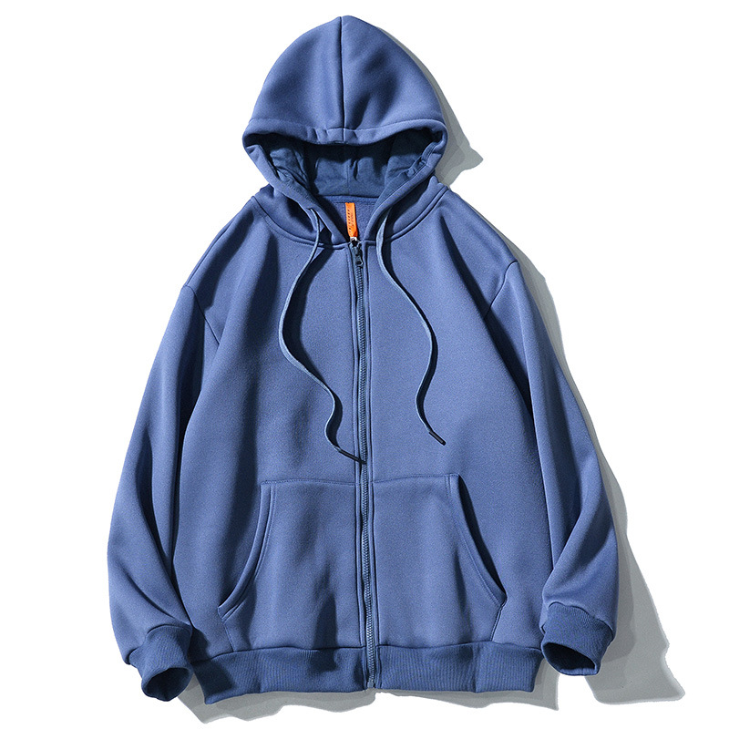 Men's And Women's Solid Color Fleece Hooded Top