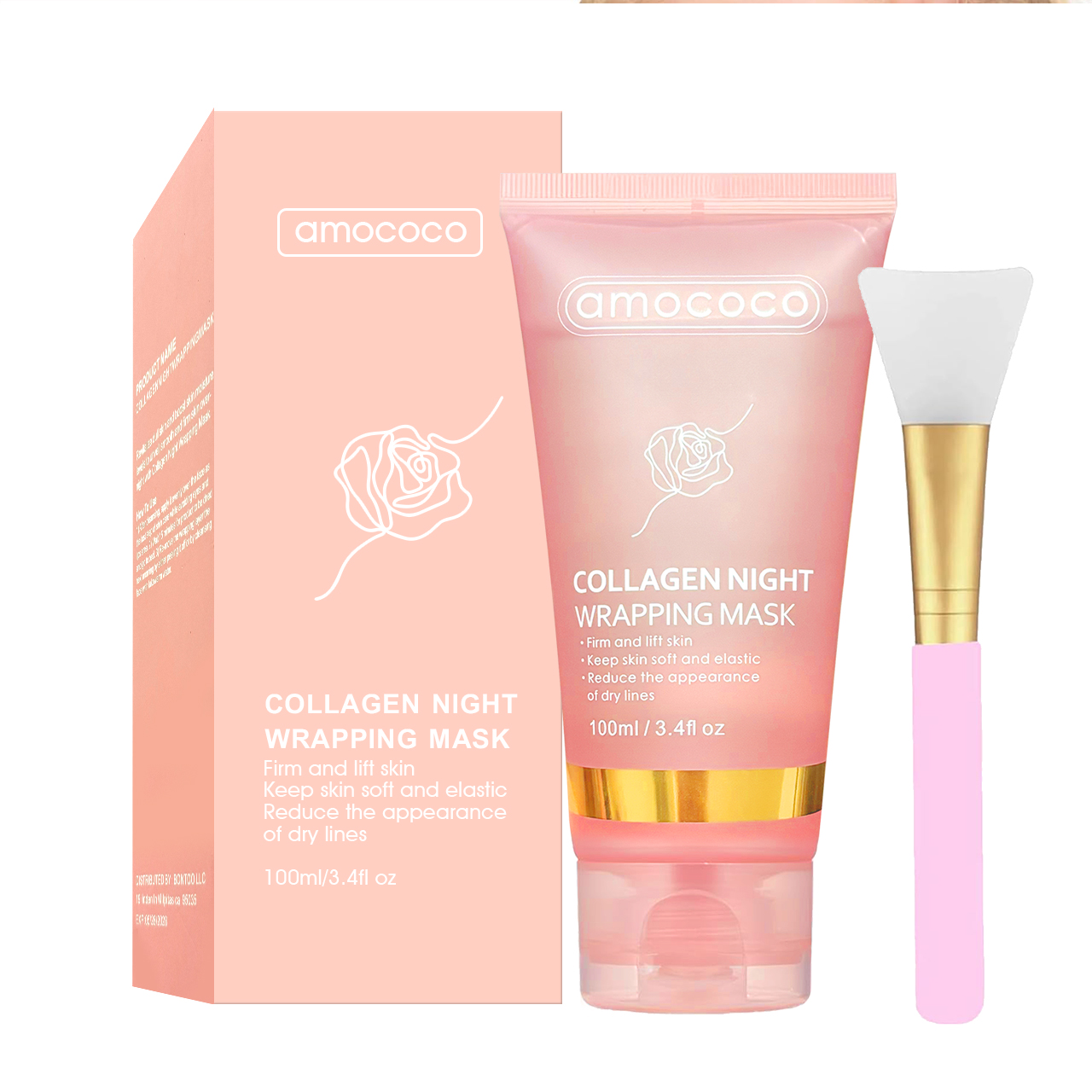 Only Supports Self Pickup With Waybill Collagen Night Wrapping Mask  Firm & Lift Skin, Keep Soft & Elastic, Reduce Dry Lines