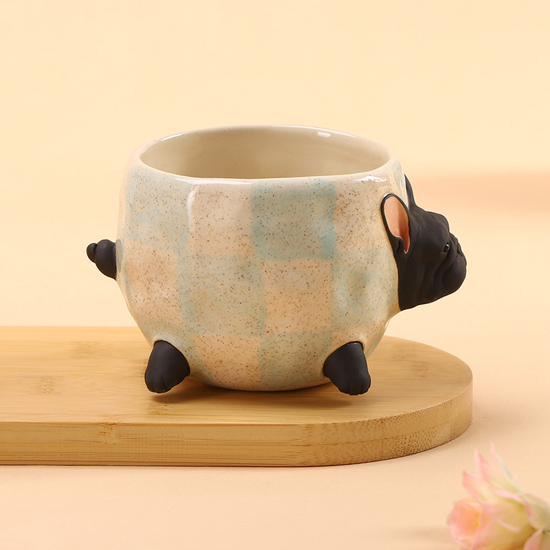 Title 7, Handmade Bulldog Coffee Cup Water Creative Cute