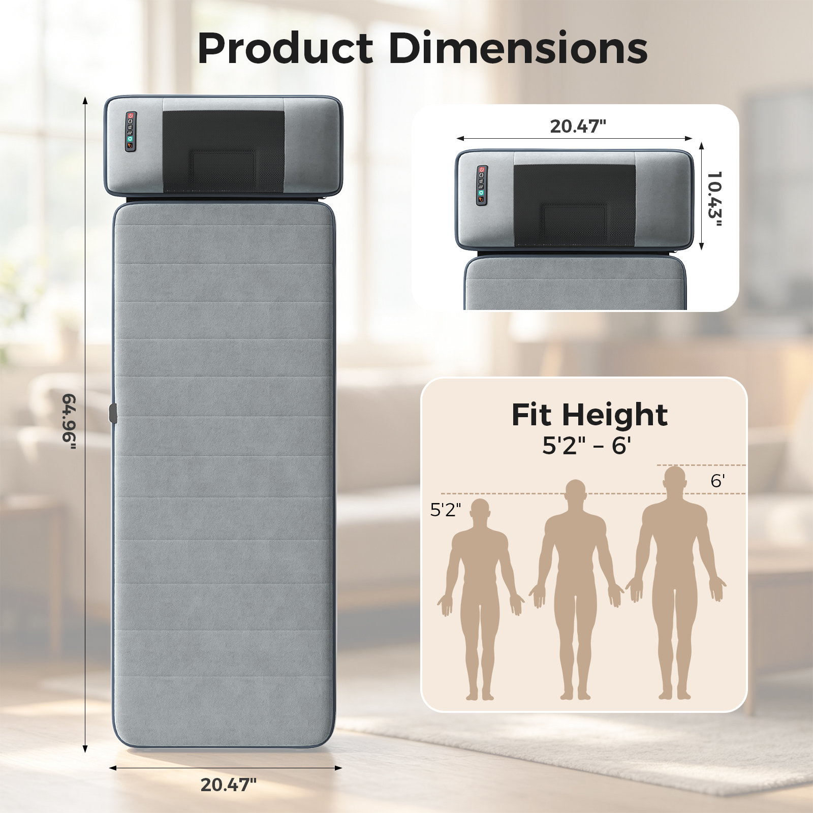 Full-body Massage Pad With Heating Function, Graphene Heating And Vibrating Massage Pad image 2