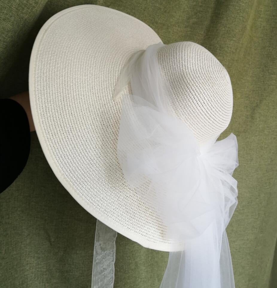 Women's Bow Exaggerated Mesh Hat