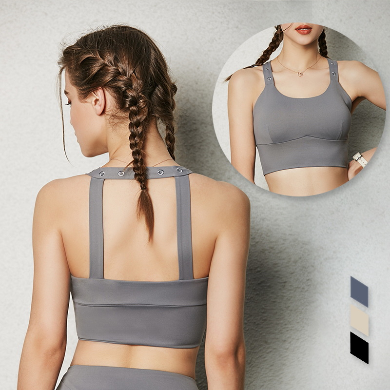 Title 7, New embroidery quick drying sports bra for women