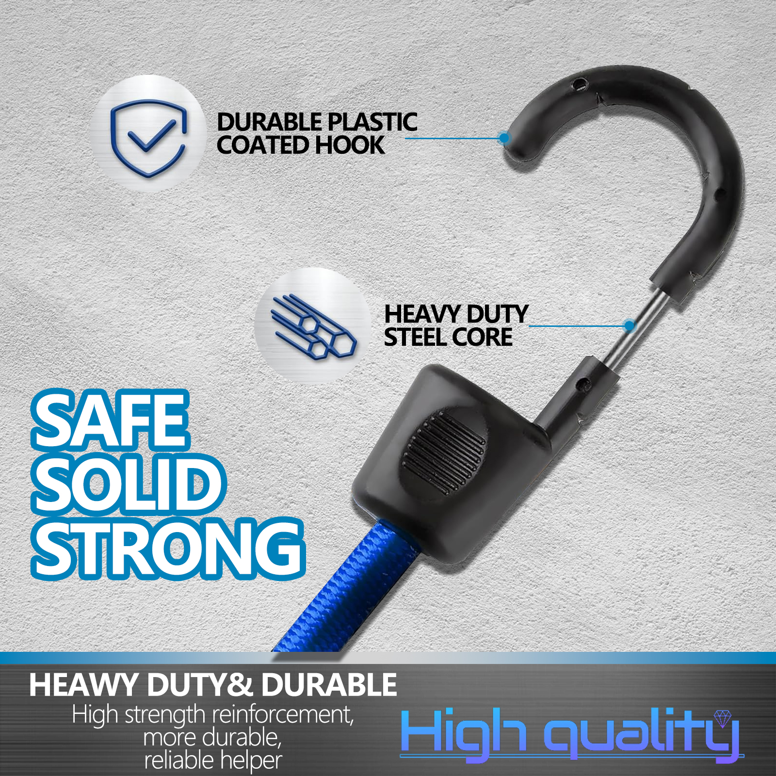 32-piece Set Of Rope Hooks, Elastic Ropes For Outdoor Awnings