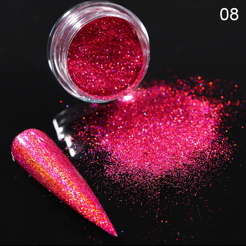 Aurora Magic Nail Powder Nail Glitter - 8 Style