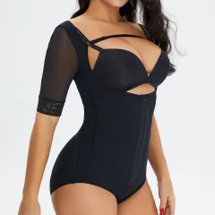 Women's Fashion Corset Hip Lift Slim Body Shaper - Black - View 1