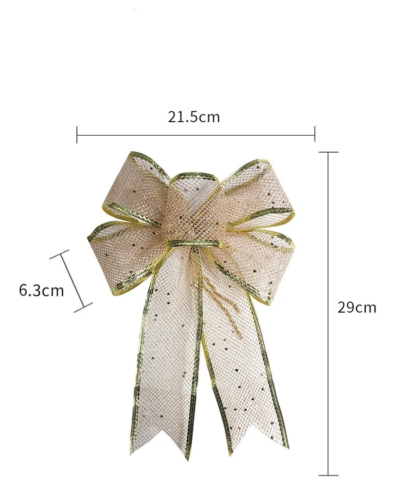 Christmas Bow Ribbon Mesh Finished Product – image 3