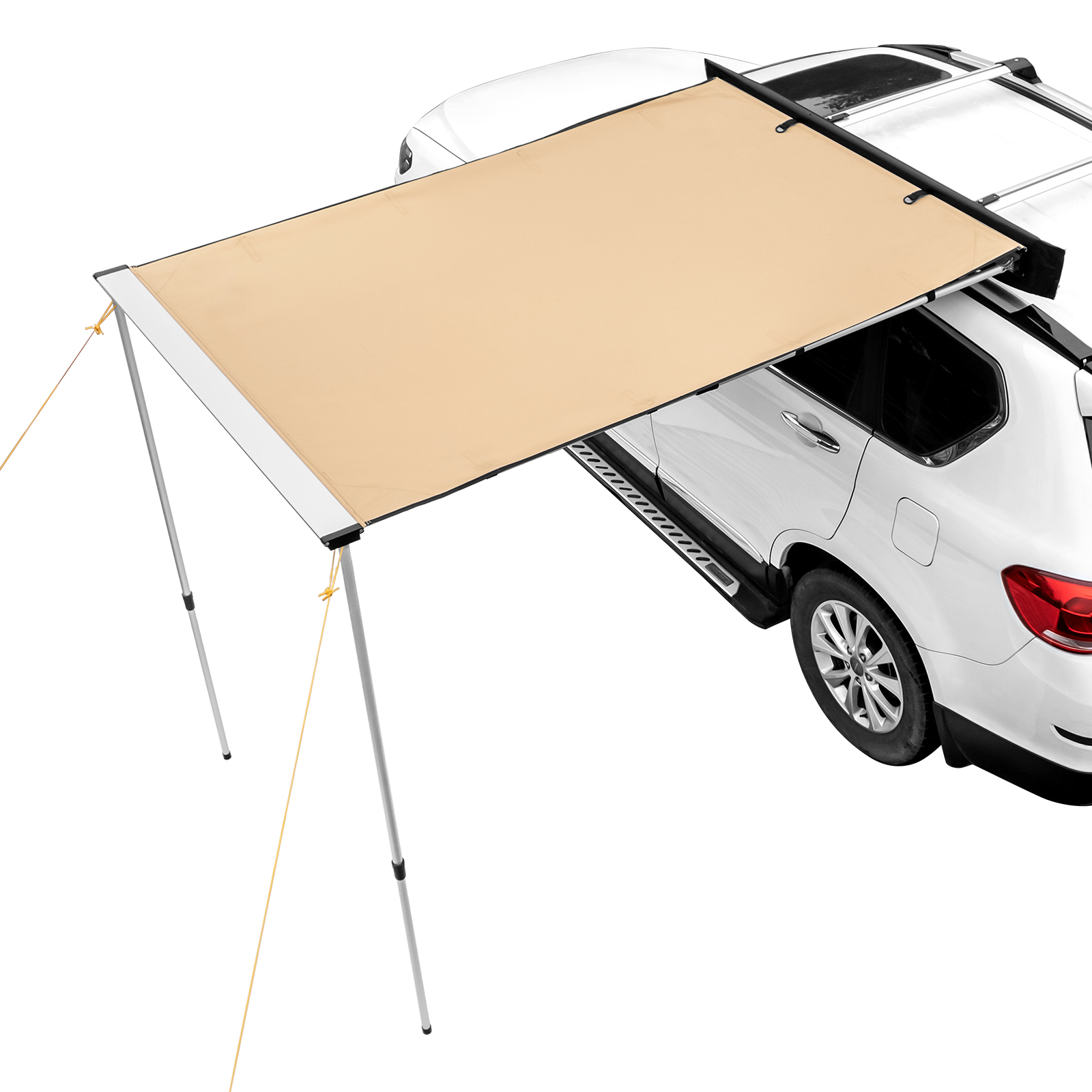Unavailable Channels-Amazon Temu Car Side Awning, Large 4.6'x6.6' Shade Coverage Vehicle Awning, PU3000mm UV50 Retractable Car Awning With Waterproof Storage Bag, Suitable For Truck, SUV, Van, Campers