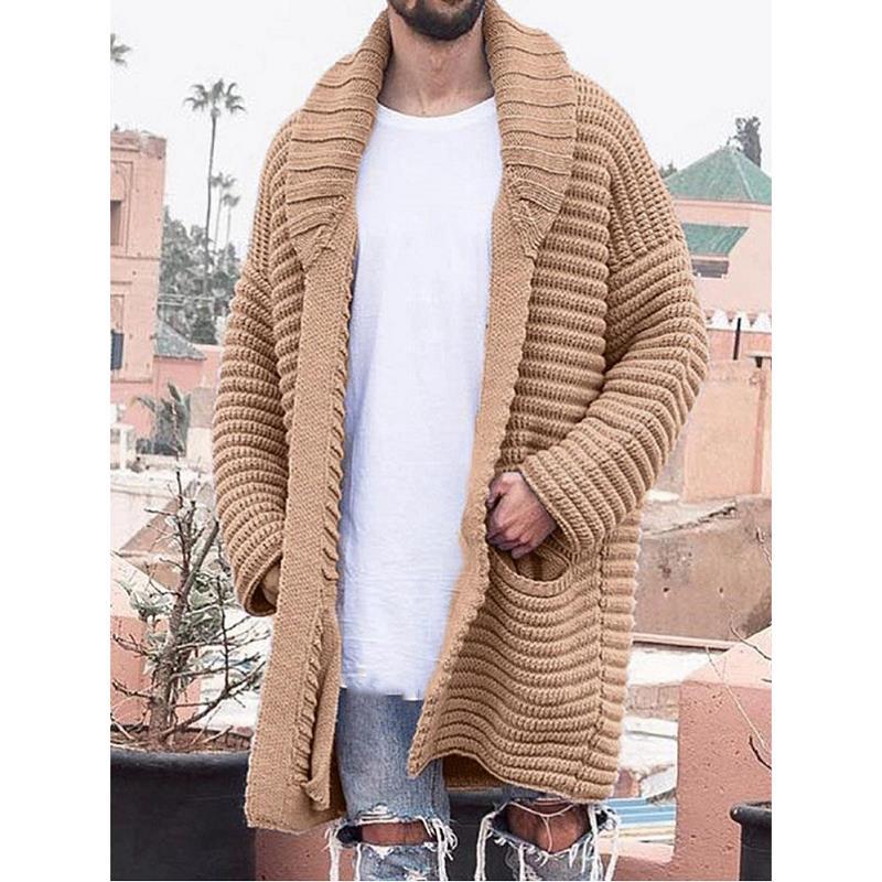 Title 4, Herren-Strickjacke mit langen Ärmeln und langen...