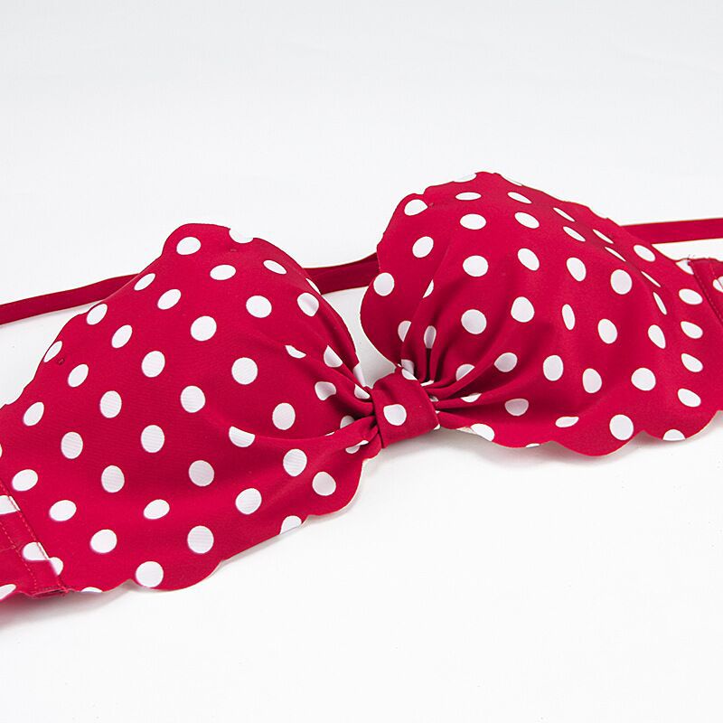 Title 5, Polka dot bow beautiful bra set