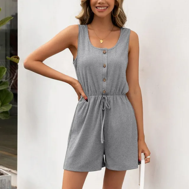 Casual Pullover Sleeveless Tank Top Shorts Light Grey - Shop at LoveMi