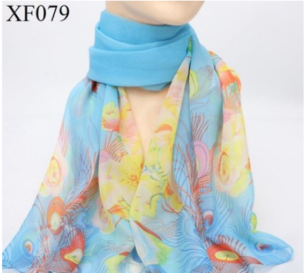 XF079 Phoenix flower sky blue