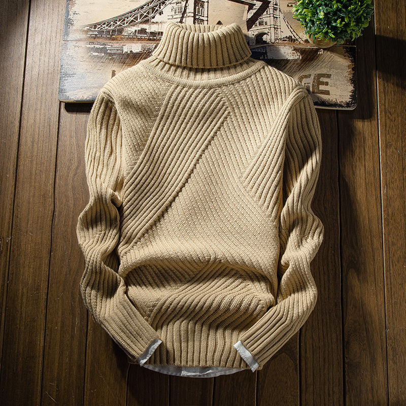 Title 2, Pure color youth thickened raw sweater