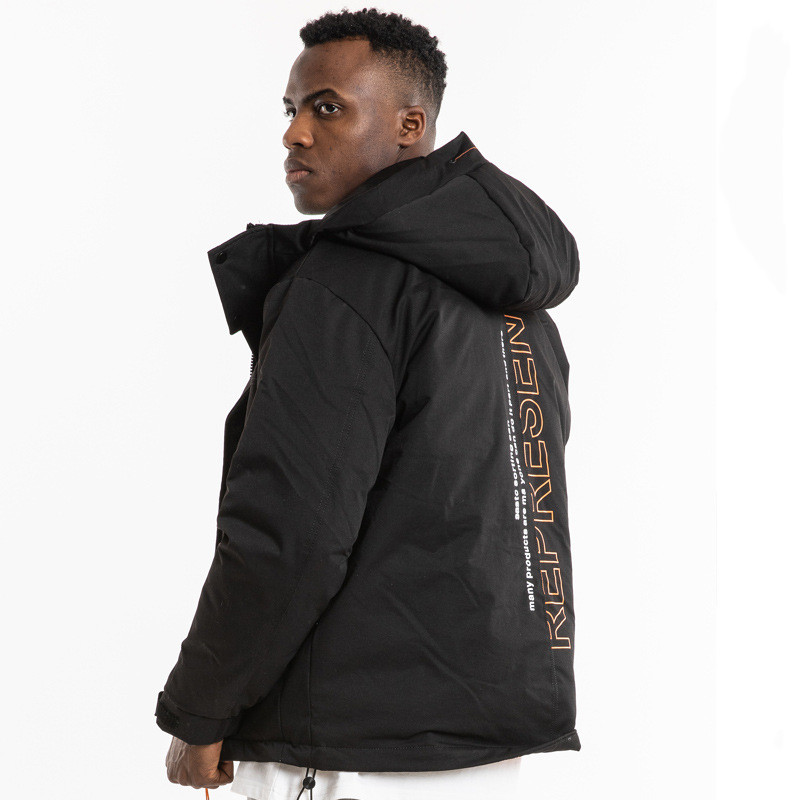 National Tide Tooling Multi-bag Hip-hop Loose Thick Men's Cotton Coat
