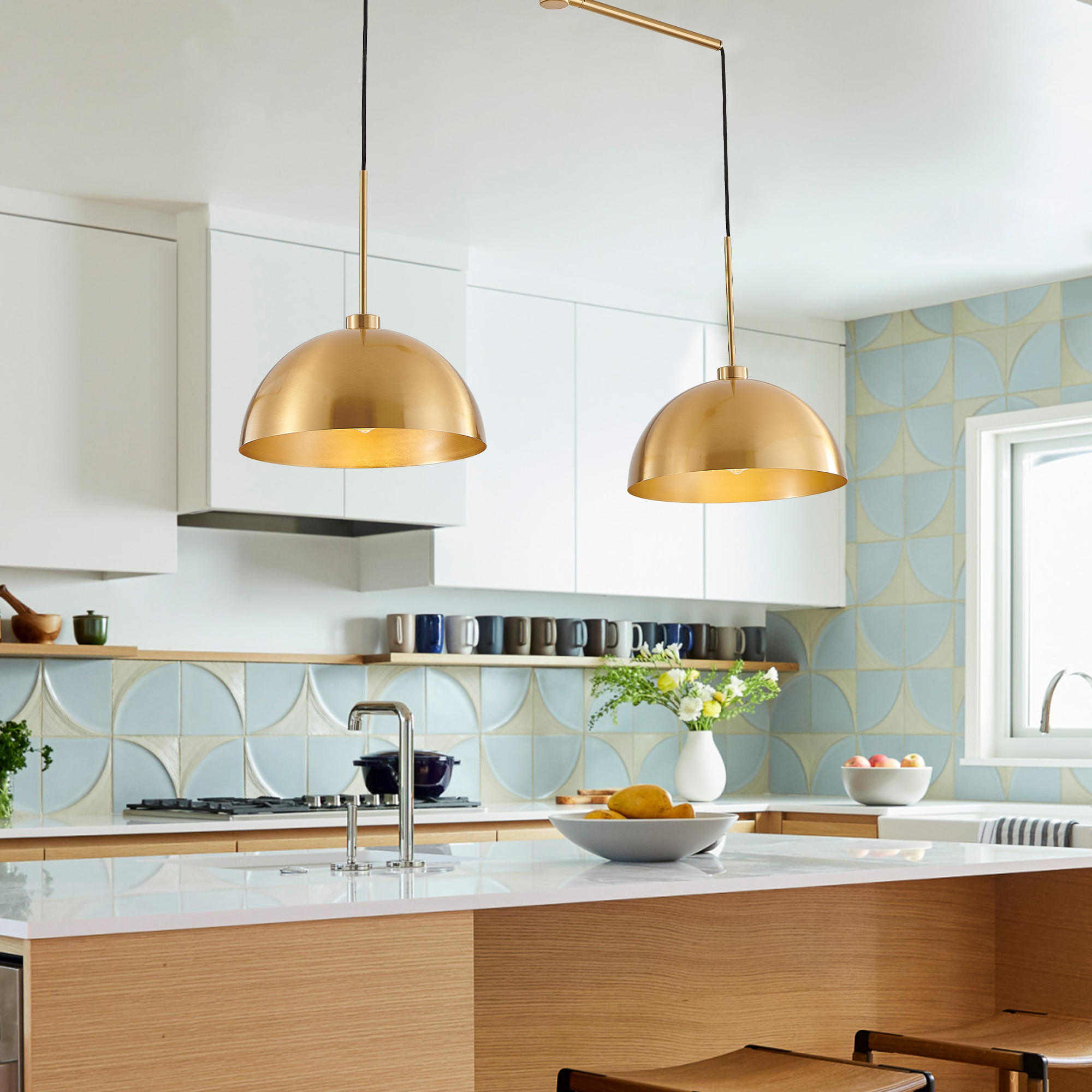 41inch Industrial Modern Copper Color Double Pendant Light Adjustable Ceiling Hanging Lamp With Bright Finish For Dining Room, Kitchen, Or Living Room Stylish And Durable Lighting Fixture No 