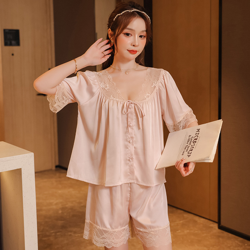 Title 4, French Lace Home Pajama Set