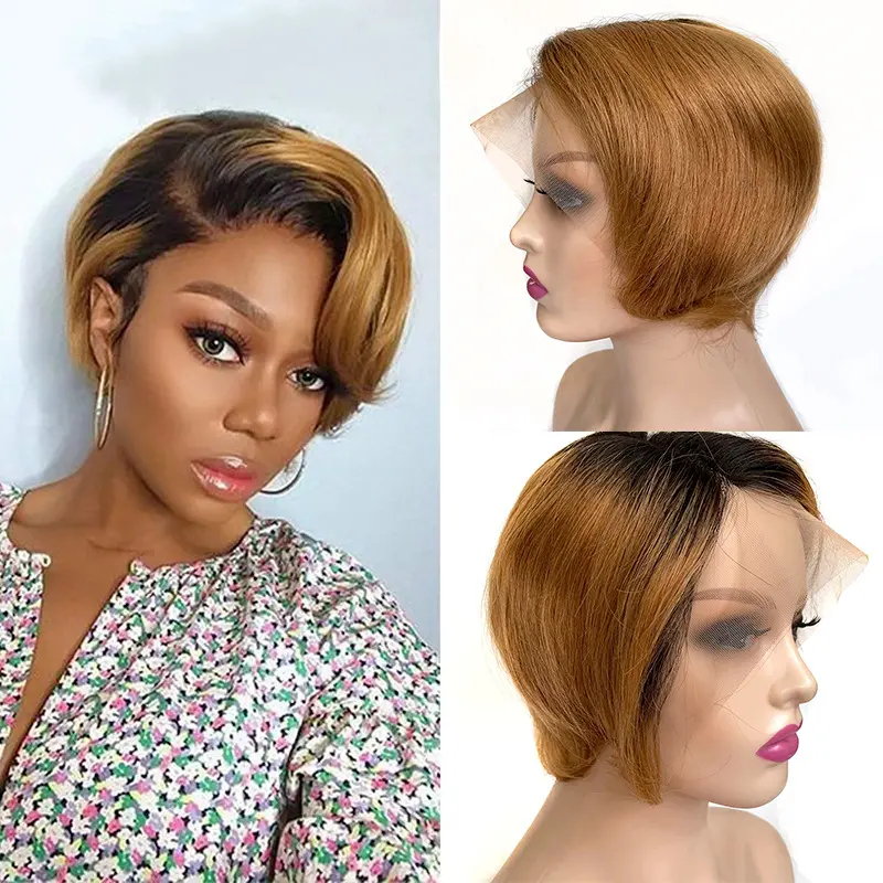 Reality Wig T-shaped Transparent Front Lace Hand-woven Headgear