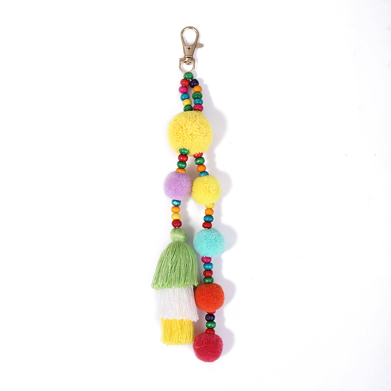 Colored Fur Ball Tassel Key Chain