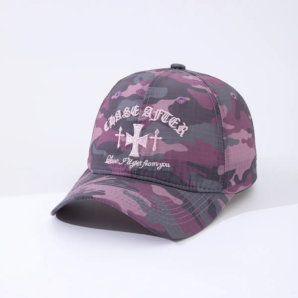 Unisex Color-matched Camouflage Embroidered Cross-shaped Quick-drying Adjustable Classic Fashion Baseball Cap Suitable For Outdoor Jungle Trips And Sports Activ