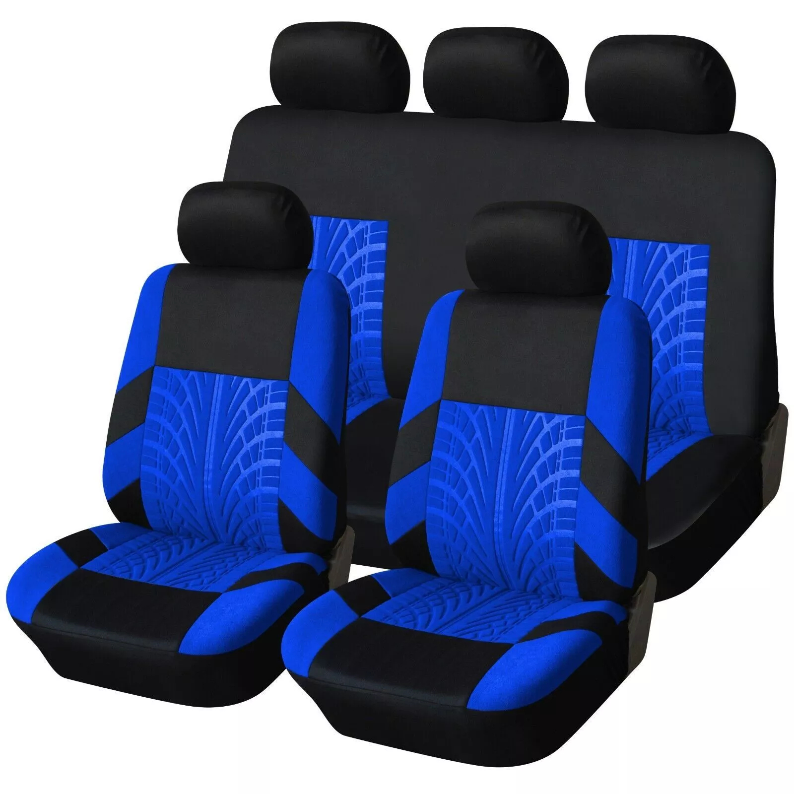 Trax 9pc Full Set Racing Car Fabric Seat Covers Protectors