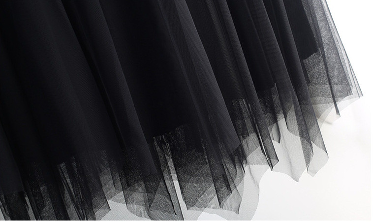 Girls' Gold Velvet Mesh Double-sided Skirt With Thick Pleated