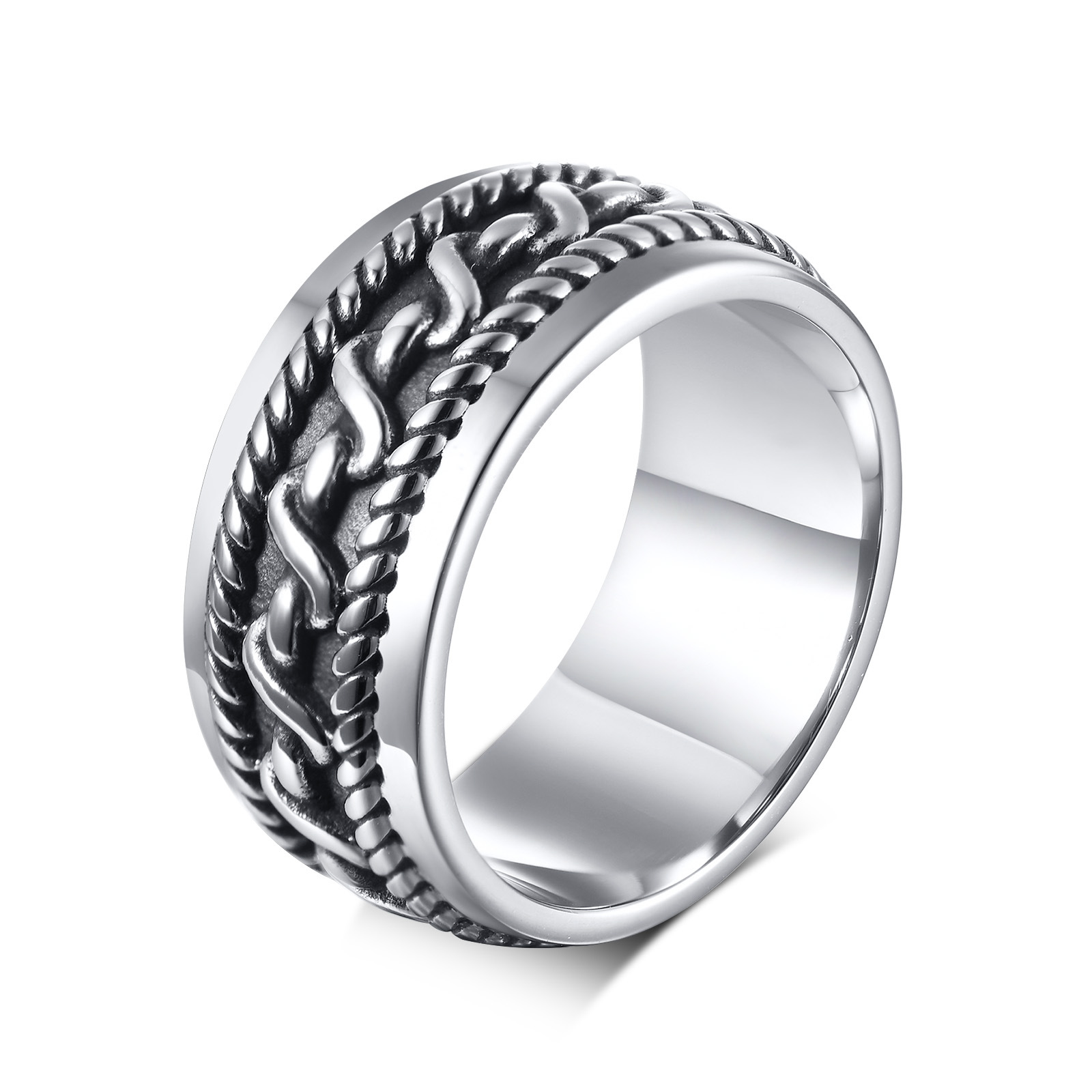 Title 5, Stainless Personalized Cast Ring Steel Color