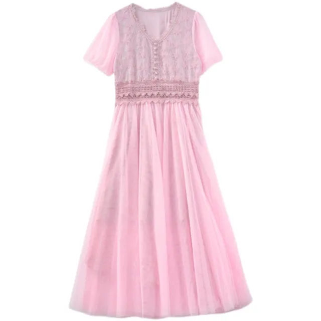 French Chiffon Skirt With Waistband For Slimming Effect Apricot Powder - Shop at LoveMi