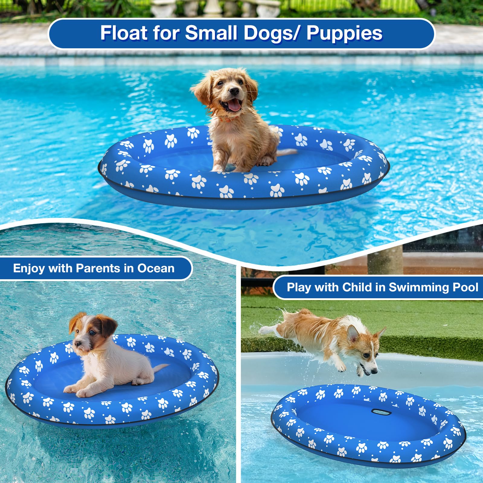 Pet Soft Dog Float Raft - Inflatable Dog Swimming Float For Summer