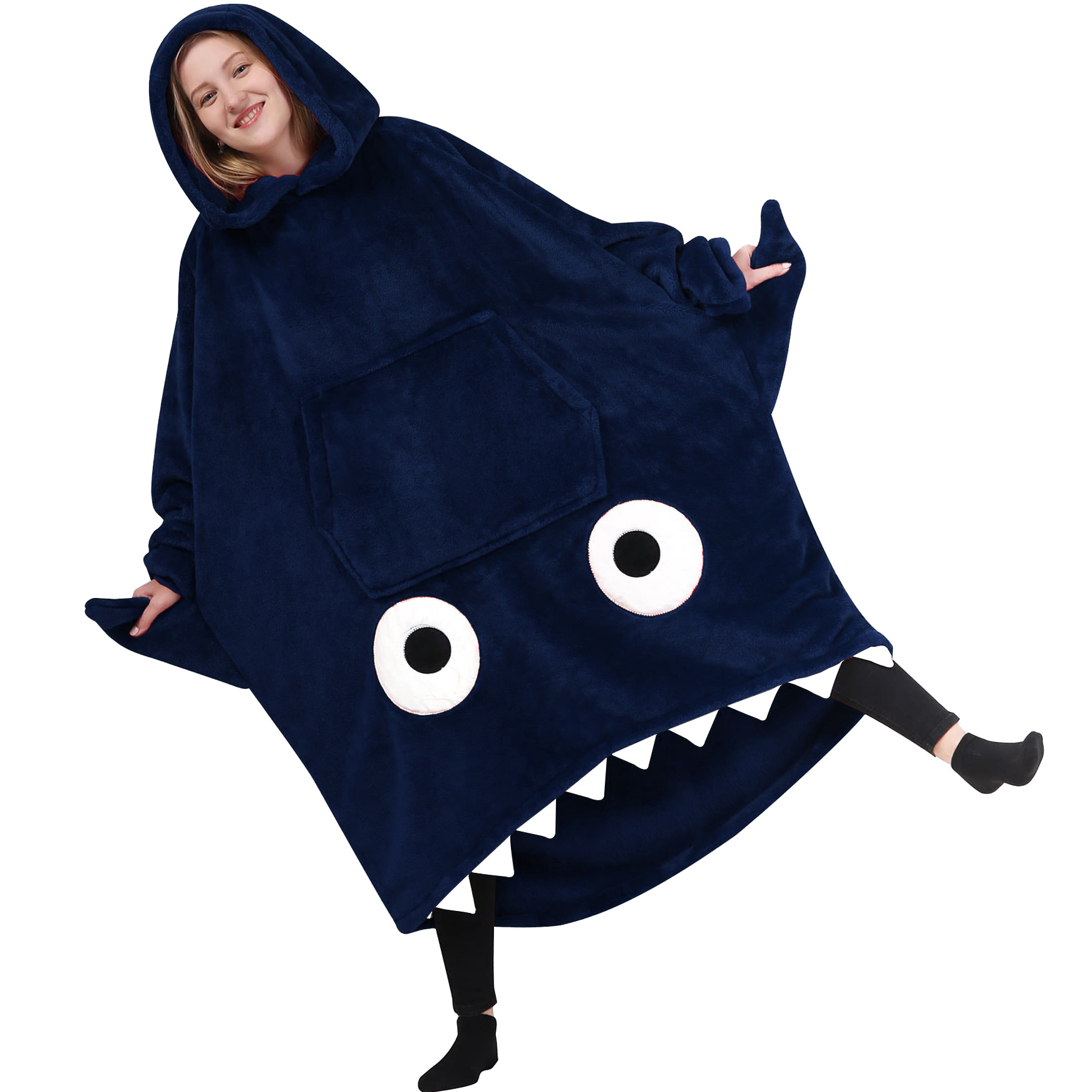 Shark Hoodie Blanket Lengthened Wide