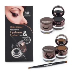 Music Flower Brown Black Gel Eyeliner Eyebrow Powder - Brown Black - View 1