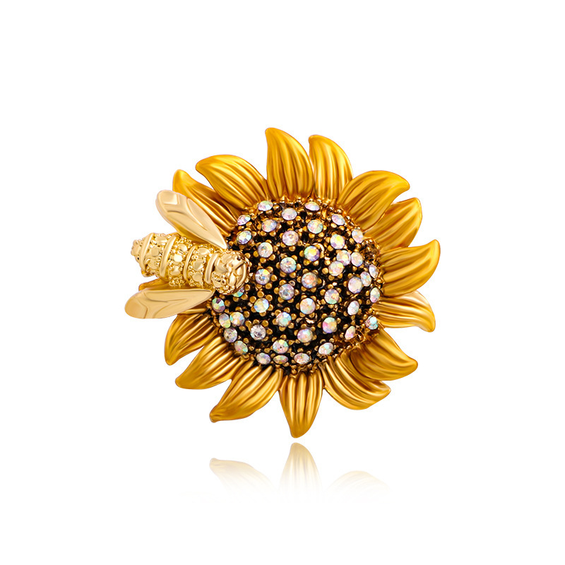 Fashion Smart Bee Daisy Brooch Personality Creative Flower — view 3