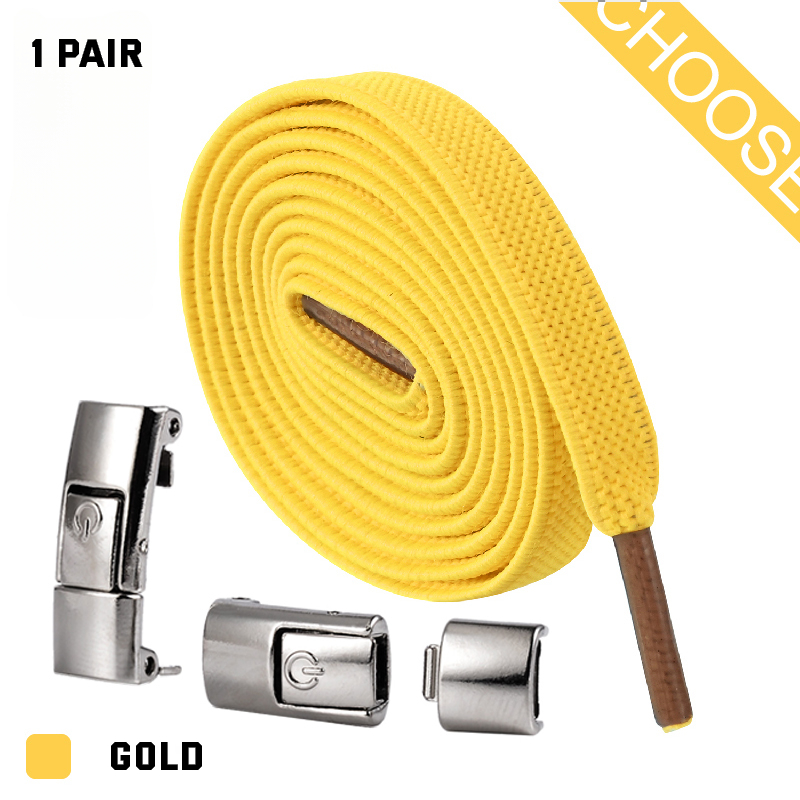 Lacci per scarpe Press Lock senza lacci elastici sneaker 8 mm allargati piatti senza lacci - Foto 27 di 40