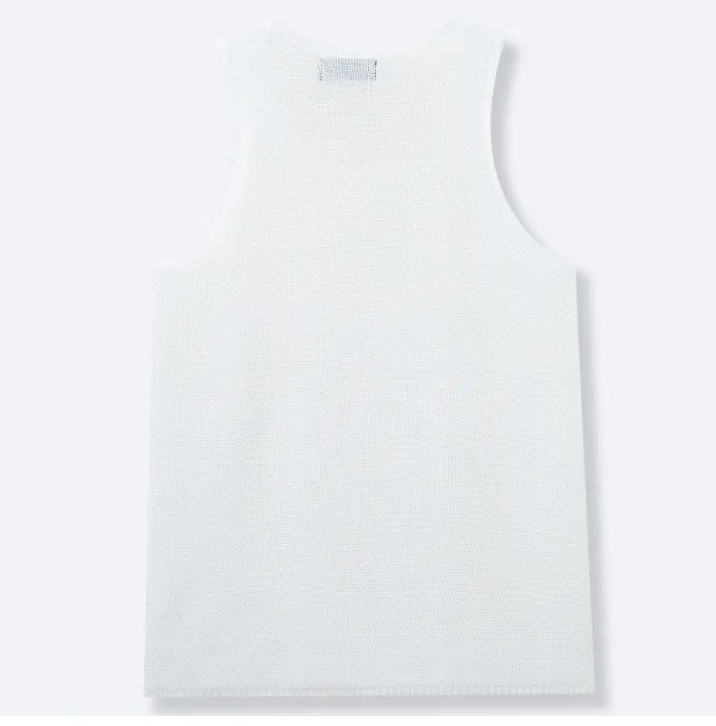 Men's Summer Solid Color Loose Sleeveless Knitted