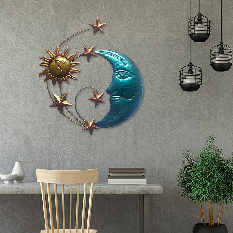 Title 1, Home Moon Wall Iron Pendant