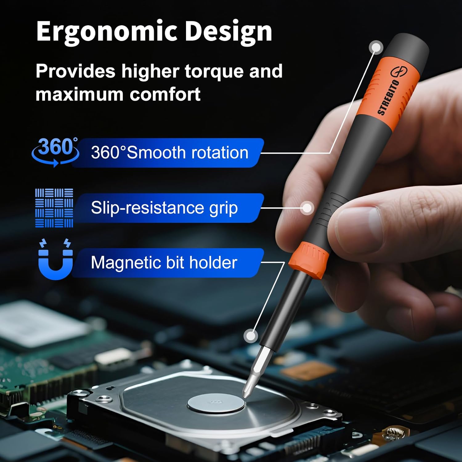 64-in-1 Magnetic Micro Screwdriver Set, Precision Hand Tool Kit With Torx Bits, Compact Repair Set For Electronics, Gadgets & More 2