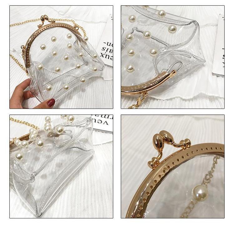 Title 9, Pearl Jelly Chain Messenger Bag Women