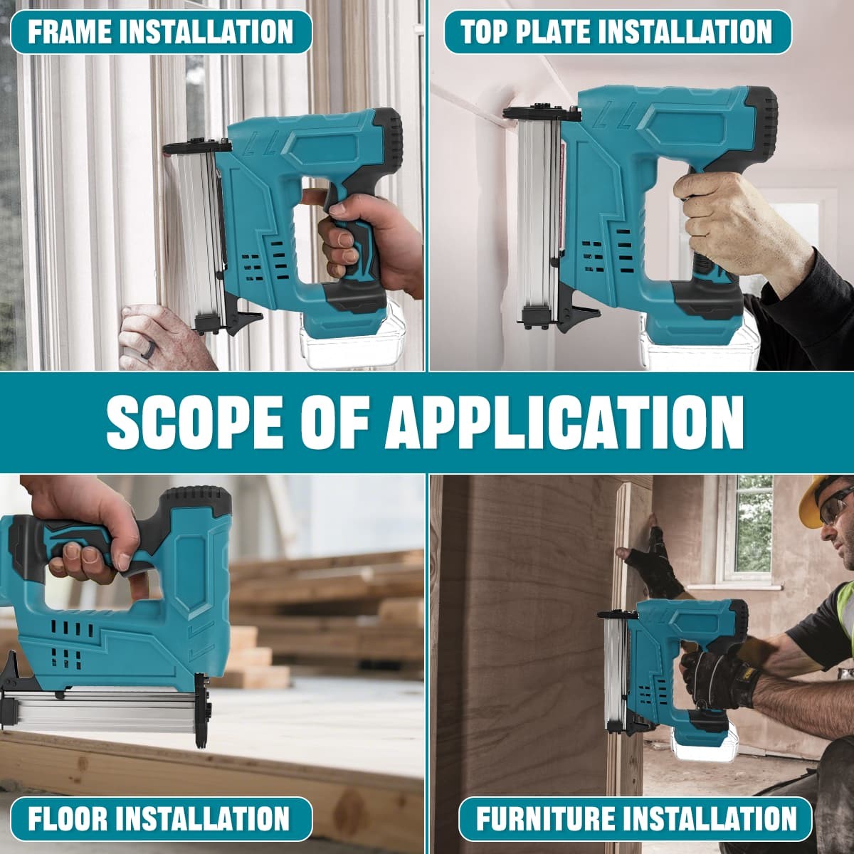 Cordless Brad Nailer Straight Finish Nail Gun For M Akita 18V Without Battery — image 2