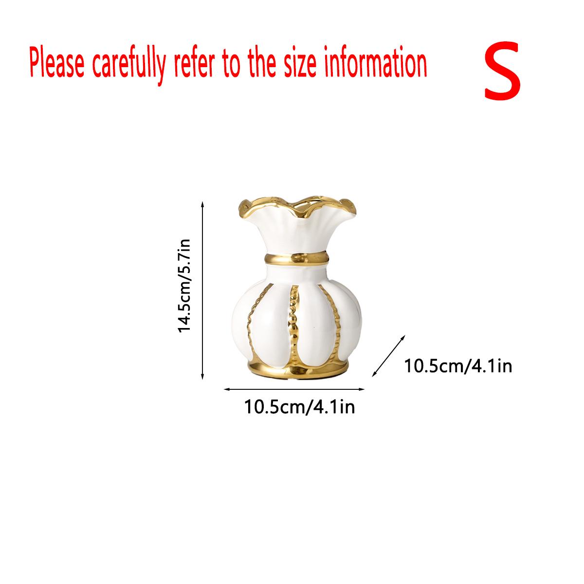 Nordic Modern Creative Ceramic Flower Vase, Home Living Room Dining Table Desktop Decoration, Christmas Festival Decorative Pot